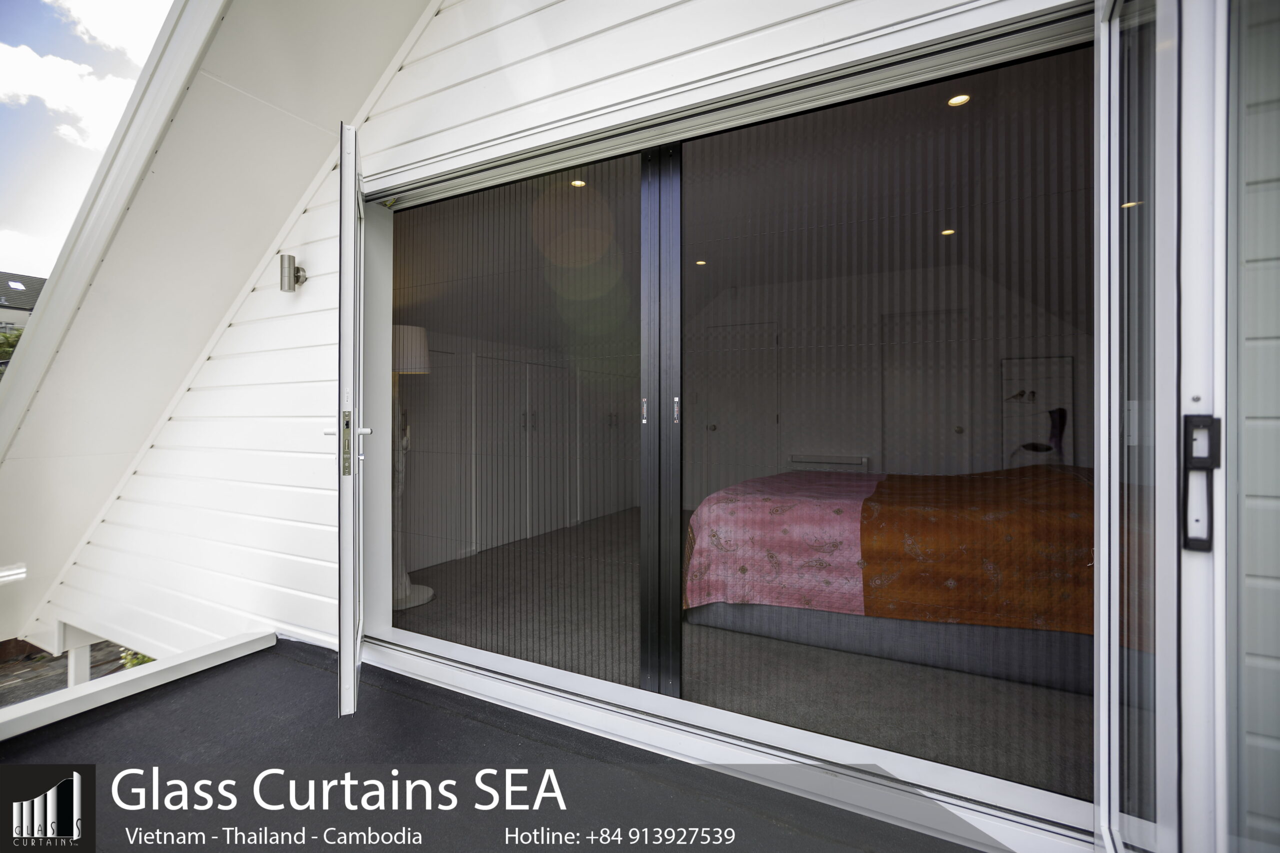 Cửa lưới chống muỗi dạng xếp - Loại lưới đôi