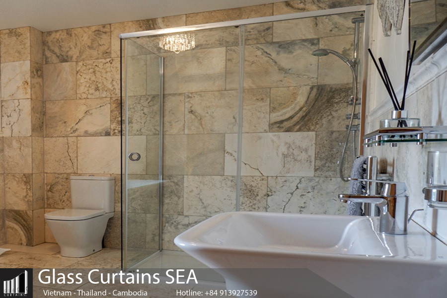 Báo giá cửa kính không khung cho phòng tắm mới nhất 2025