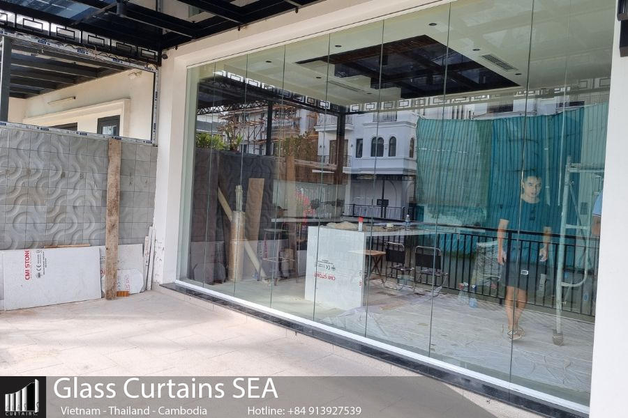 Thi công cửa kính xếp trượt Biệt thự Anh Tùng TP. Hải Phòng