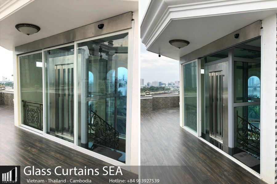 Cửa lùa 6 cánh 3 ray