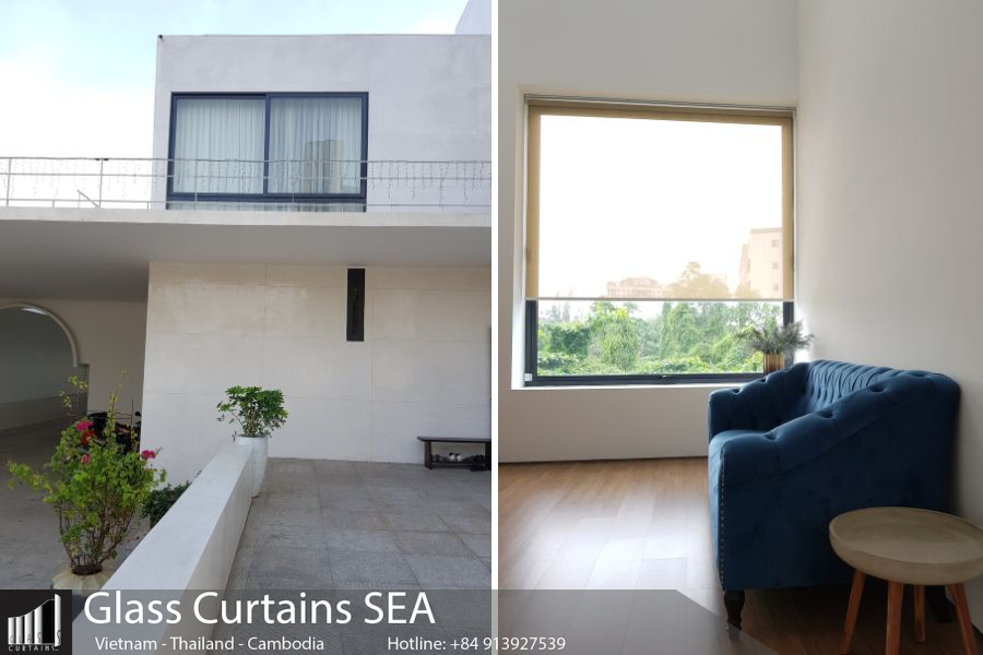 Cửa đi, cửa sổ nhôm kính & vách kính biệt thự Henry Riverside Q2